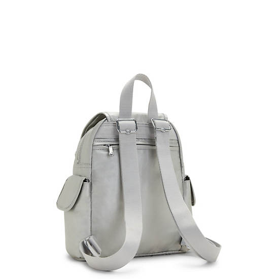 Kipling City Pack Mini Metallic Backpack Sırt Çantaları Gümüş | TR 1195NW